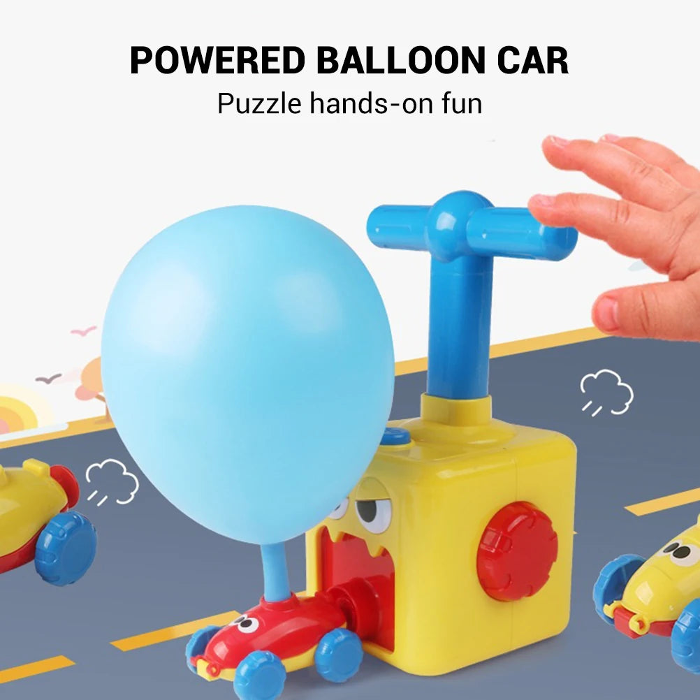 NEW Rocket Balloon Launch Tower Toy Inertia Air Power Balloon Car Science Experimen Puzzle Funny Educational Toys For Children