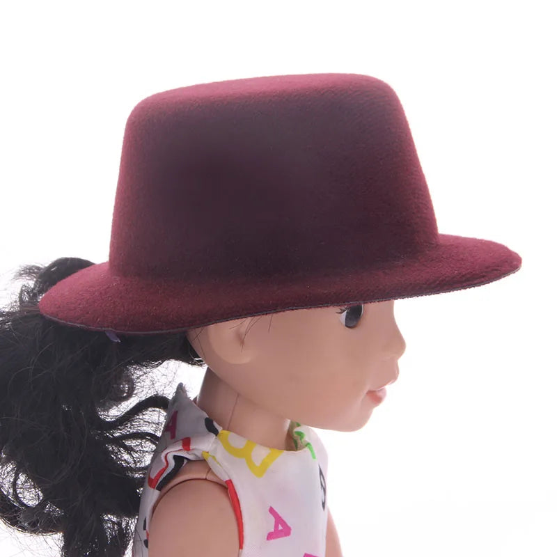 Plush Cute Doll Hat For Paola Reina & 1/3 1/4 1/6 BJD Blyth & 14.5 Inch Wellie Wisher Doll Clothes Accessories