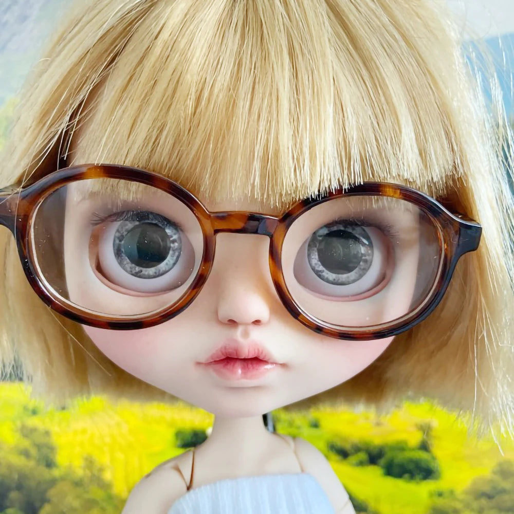 Fashion Doll Glasses for 1/3 1/6 1/8 60cm BJD Blyth Doll Plush Toy Sunglasses DIY Accessories Dress Up Toys Gift