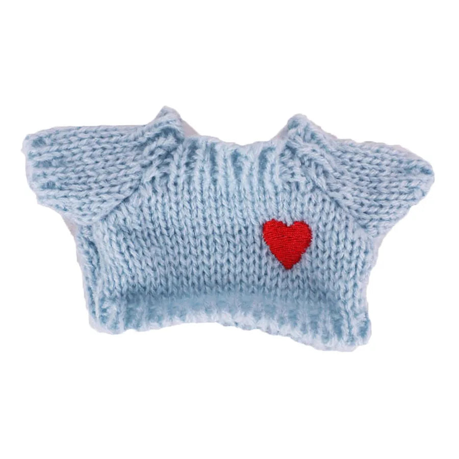 Doll Sweater+Woolen Hat For labubu 17cm Plush Doll Clothes Accessories Girl‘s Toys Birthday And Christmas Gift