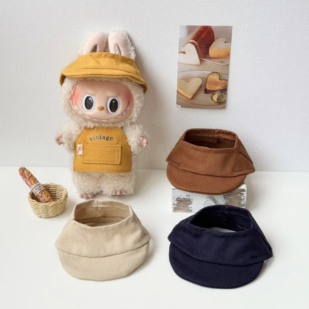 For 17cm Labubu Clotheing Dolls Accessories Cute Hat DIY Gift Doll Accessories Sitting Party Game DIY Gift Toys
