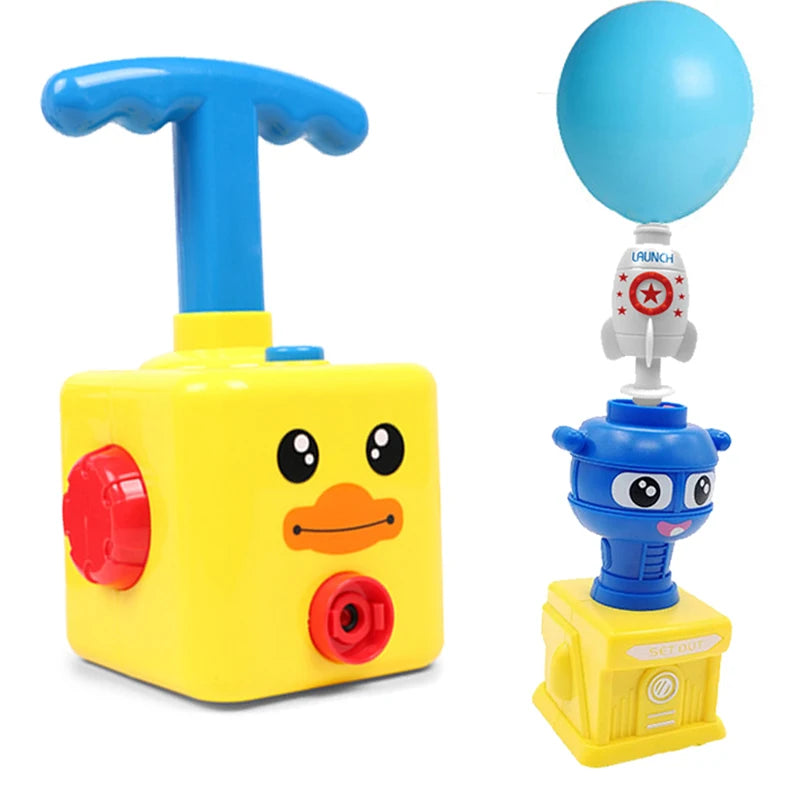 NEW Rocket Balloon Launch Tower Toy Inertia Air Power Balloon Car Science Experimen Puzzle Funny Educational Toys For Children