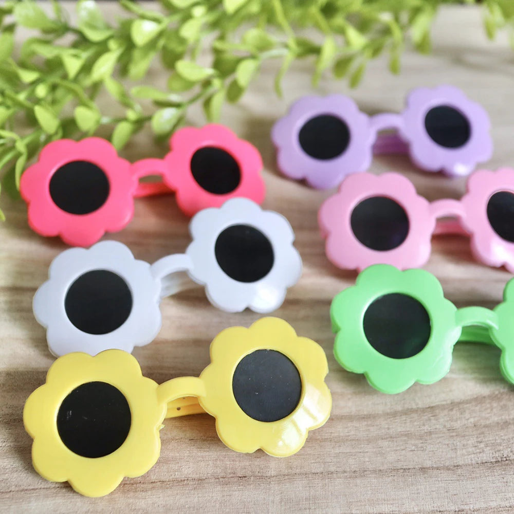 Cute Doll Glasses 18inches Reborn 1/6 Blyth Doll Fashion Flowers Crown Heart Shape Sunglasses DIY Accessories