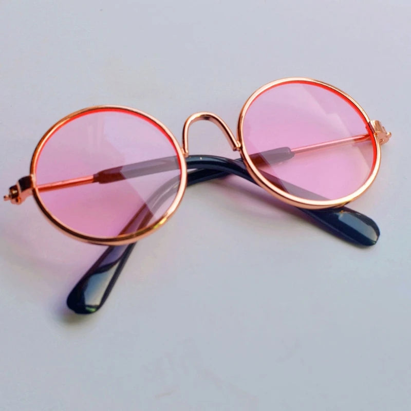 2022 New chirden toys pet toys Doll Cool Glasses Pet Sunglasses For doll Blyth American Grils Toy Photo Props