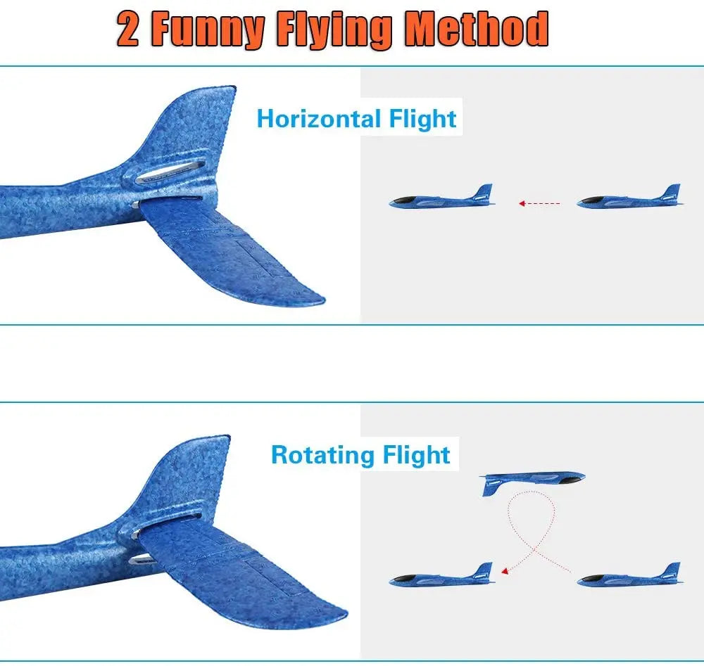36cm48cm Large Foam Plane Glider Hand Throw Airplane Inertial EPP Bubble Planes Outdoor Launch Kids Toys for Children Boys Gift
