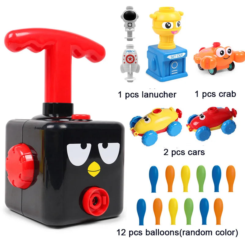 NEW Rocket Balloon Launch Tower Toy Inertia Air Power Balloon Car Science Experimen Puzzle Funny Educational Toys For Children