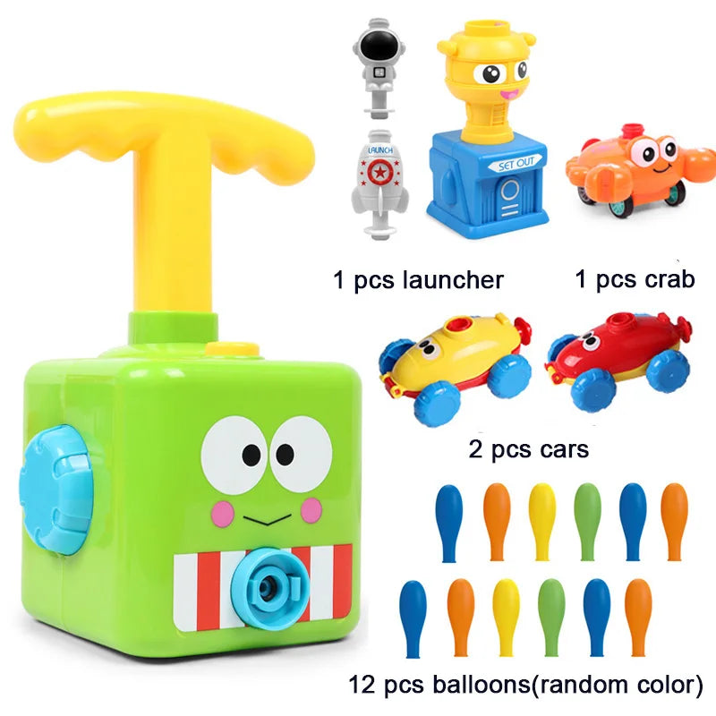 NEW Rocket Balloon Launch Tower Toy Inertia Air Power Balloon Car Science Experimen Puzzle Funny Educational Toys For Children