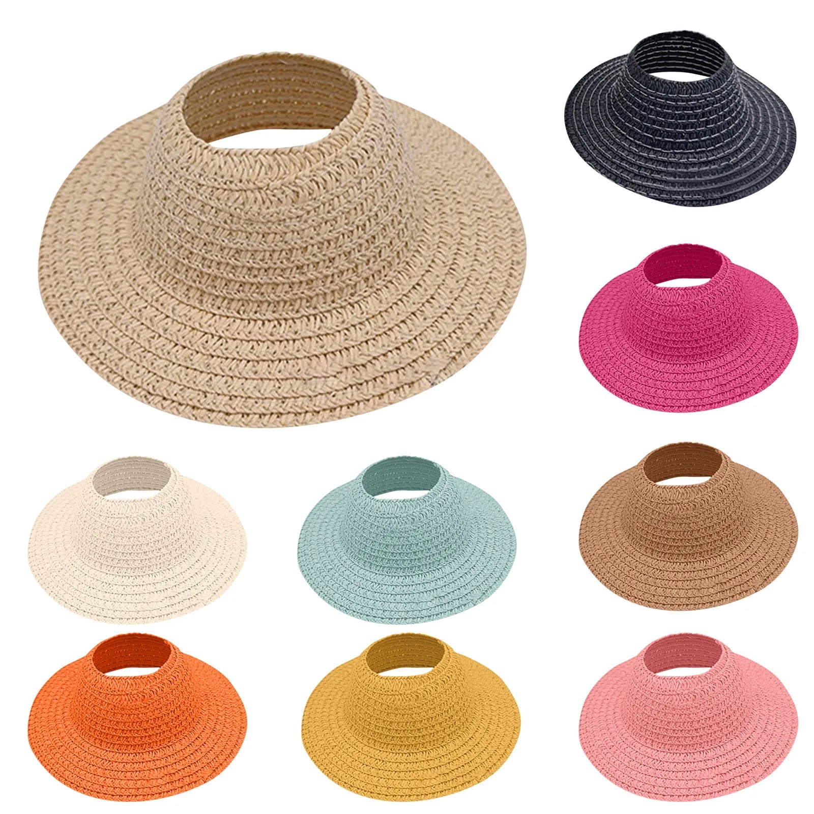 Colored Empty Straw Hat For Ropa Labubu Lovely Little Doll Accessories Cute Hat Decoration