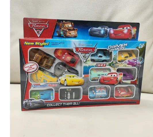 12pcs/set Disney Pixar Cars 3 Back Force Lightning Mcqueen Jackson Storm Mater Model Mini Car Toys Kids Birthday Gift Boxes 2025