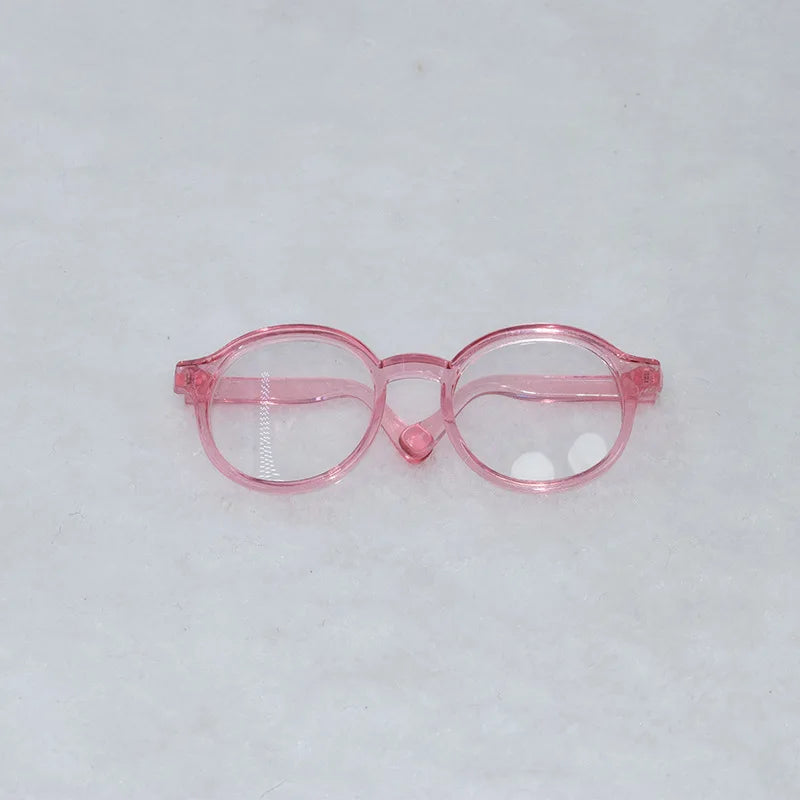 6.5cm Glasses for Labubu Accessories Transparent Plastic Glasses for Labubu Dolls Plush Doll for DIY Toys Doll Glasses Accessory