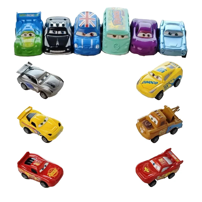 Mini 12 pcs Disney Pixar Cars 3 Piston Cup Rebound Car  Collection Lightning McQueen Jackson Storm PVC Car Model Toy for childre