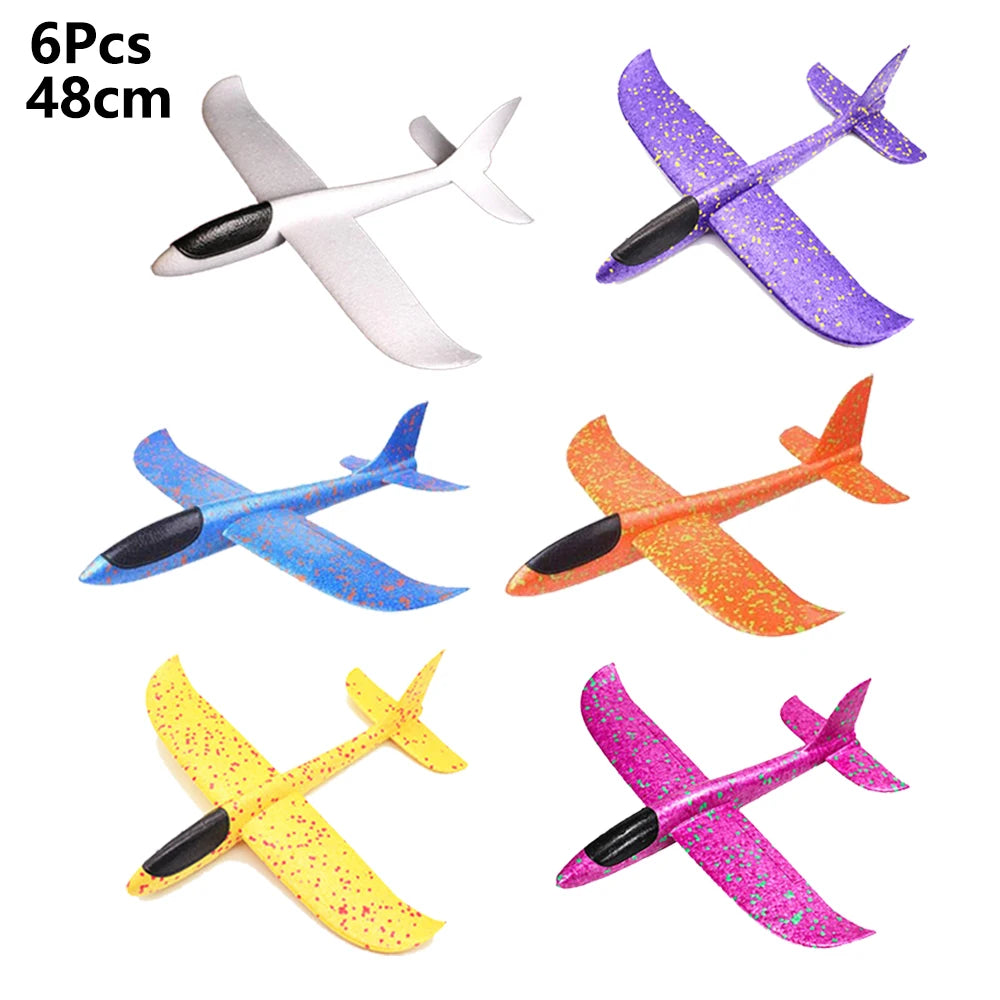 36cm48cm Large Foam Plane Glider Hand Throw Airplane Inertial EPP Bubble Planes Outdoor Launch Kids Toys for Children Boys Gift