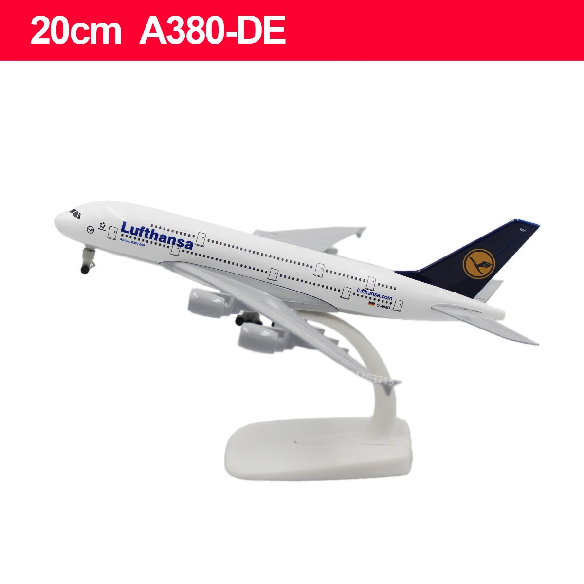 20CM Diecast Alloy Antonov An-225 "Mriya" B747 777 787 A380 350 330 Airplane Model 1/400 Scale