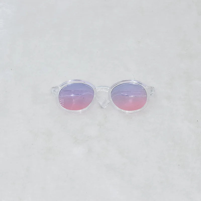 6.5cm Glasses for Labubu Accessories Transparent Plastic Glasses for Labubu Dolls Plush Doll for DIY Toys Doll Glasses Accessory