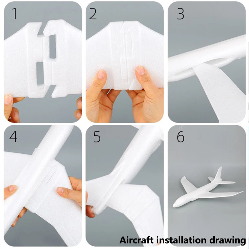 36cm48cm Large Foam Plane Glider Hand Throw Airplane Inertial EPP Bubble Planes Outdoor Launch Kids Toys for Children Boys Gift