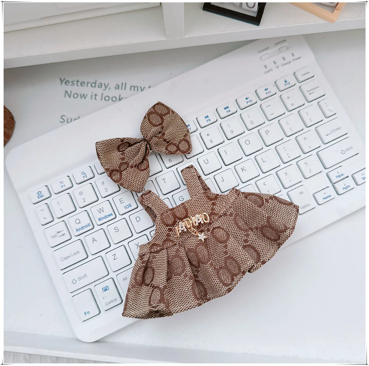 For 17cm Labubu Doll Clothes V1 V2 Doll Clothing Accessories Hat Overall Dress Shoes Bag Doll Accessories Sitting Party Game Toy