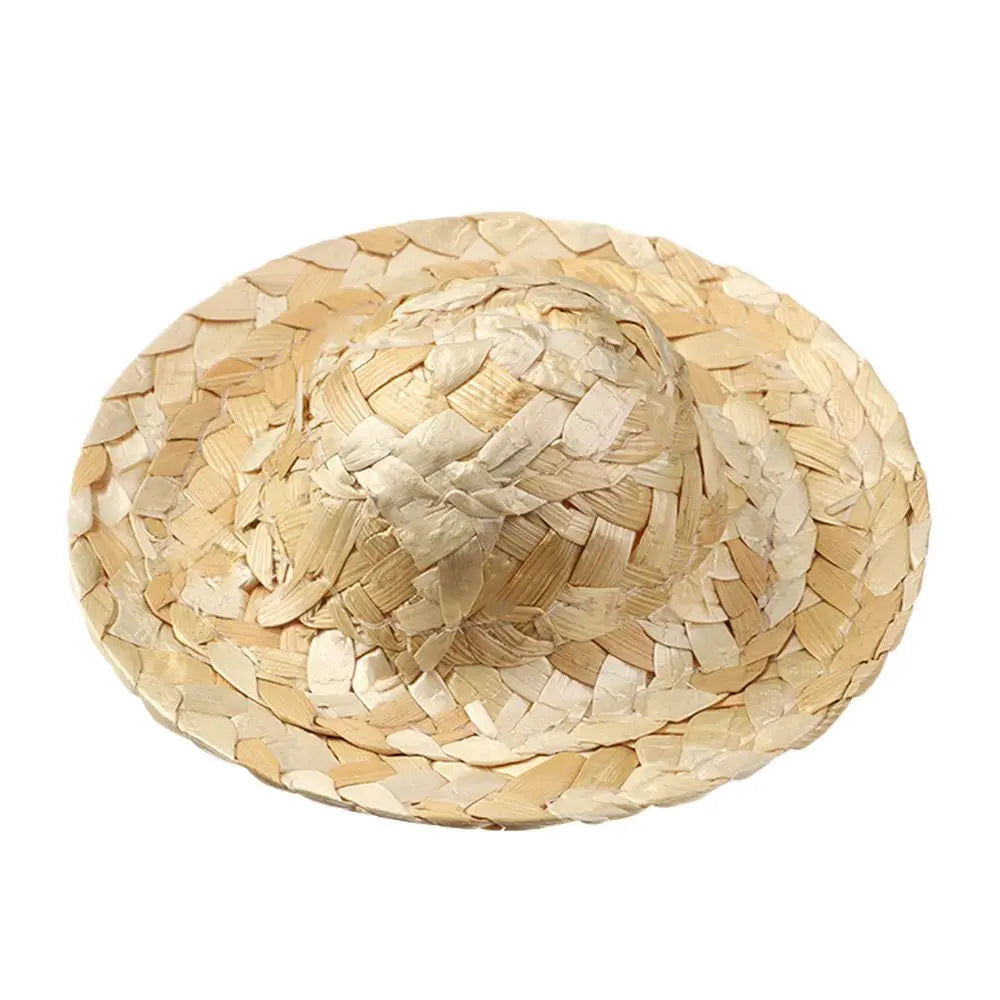 Woven Straw Hat DIY Decoration Doll Caps Multiple Sizes Crafts Cute Toys Doll Accessories