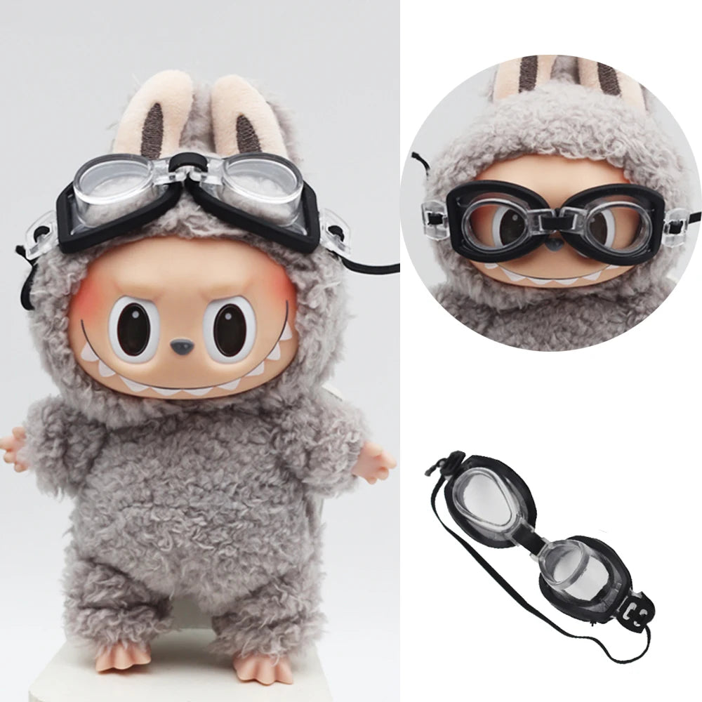 Labubu Glasses  6.5cm Cute Plastic Glasses for 17cm Labubu Macaron and 60cm BJD Dolls and 1/3 BJD Dolls Toy Glasses Accessories