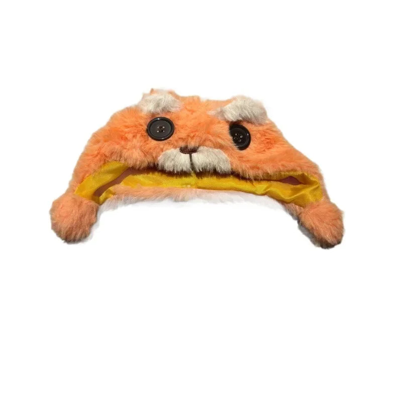 Wakuku Plush Doll Hat 20cm Soft Toy Headwear Doll Accessories Cute Furry Cap for Kids Playtime
