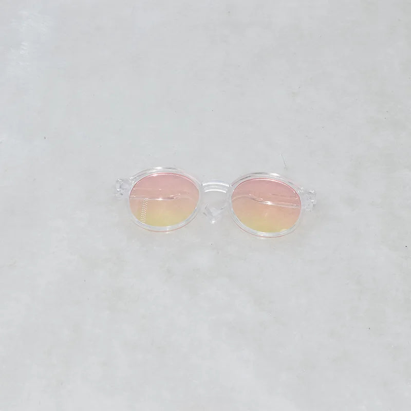 6.5cm Glasses for Labubu Accessories Transparent Plastic Glasses for Labubu Dolls Plush Doll for DIY Toys Doll Glasses Accessory