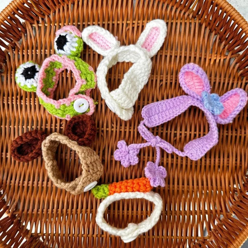 For 10cm Doll Knitted Hat Casual Wear Hat Candy Color Cute Mini Animal Casual Wear Hat DIY Doll Knitted Accessories