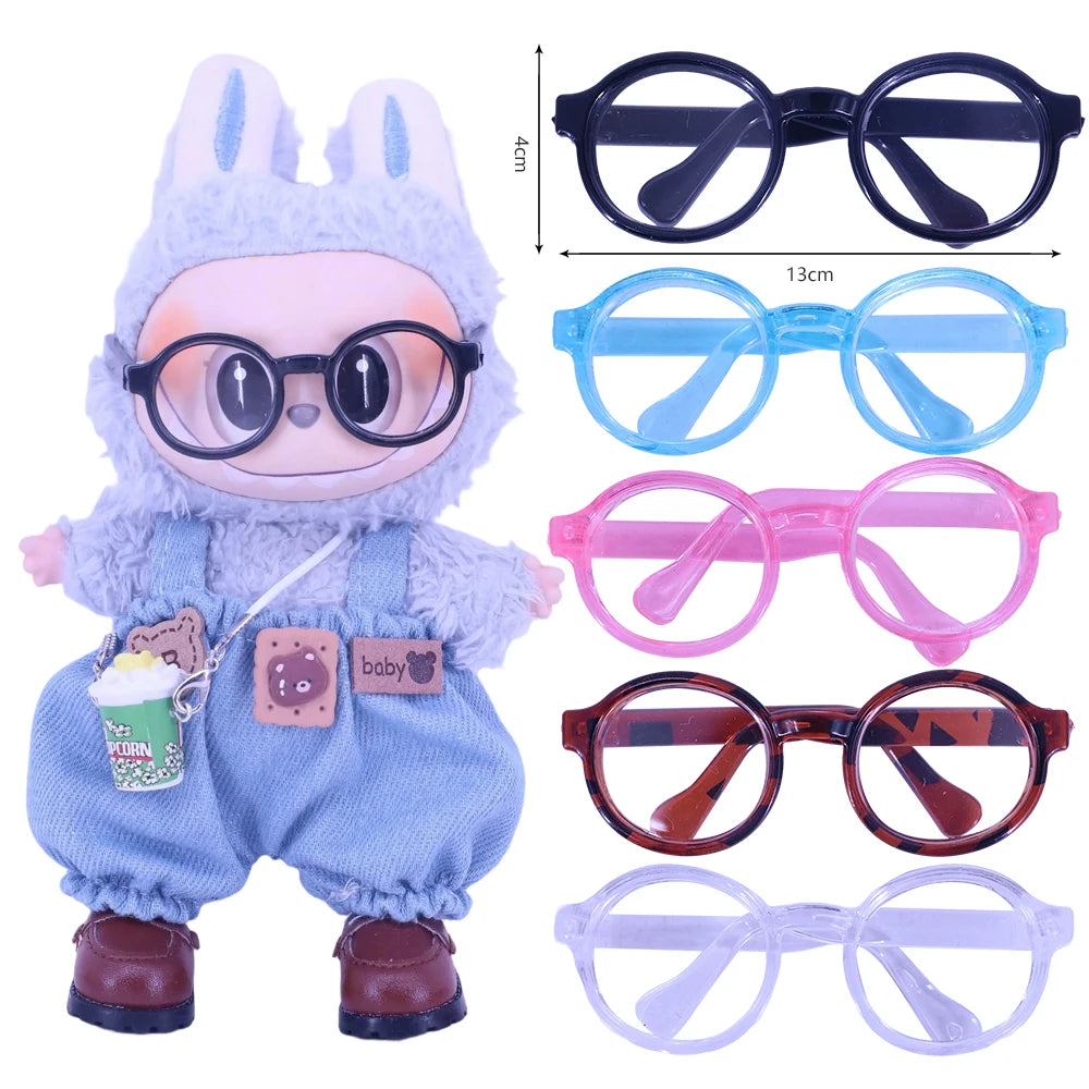 Mini Doll Accessories For Labubu Doll Glasses Mini Cartoon Model Guitar Popcorn Pendant Waist Bag Dollhouse Gift,Girl's Toy