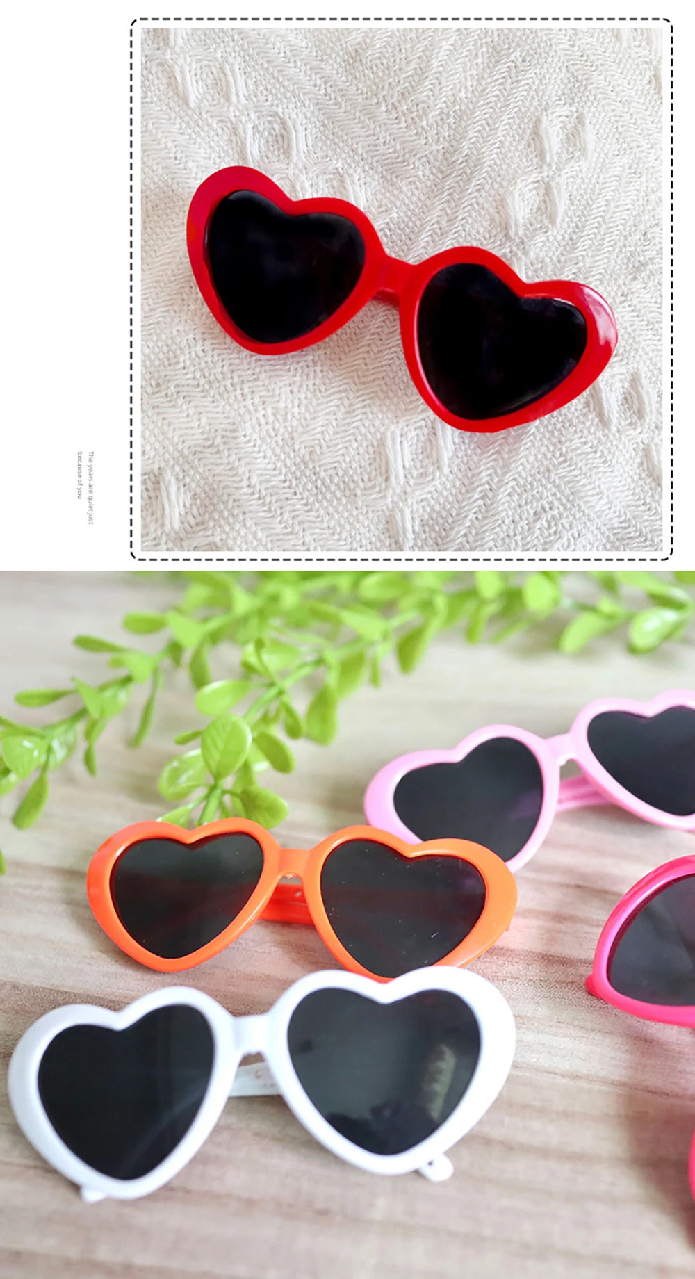 Cute Doll Glasses 18inches Reborn 1/6 Blyth Doll Fashion Flowers Crown Heart Shape Sunglasses DIY Accessories