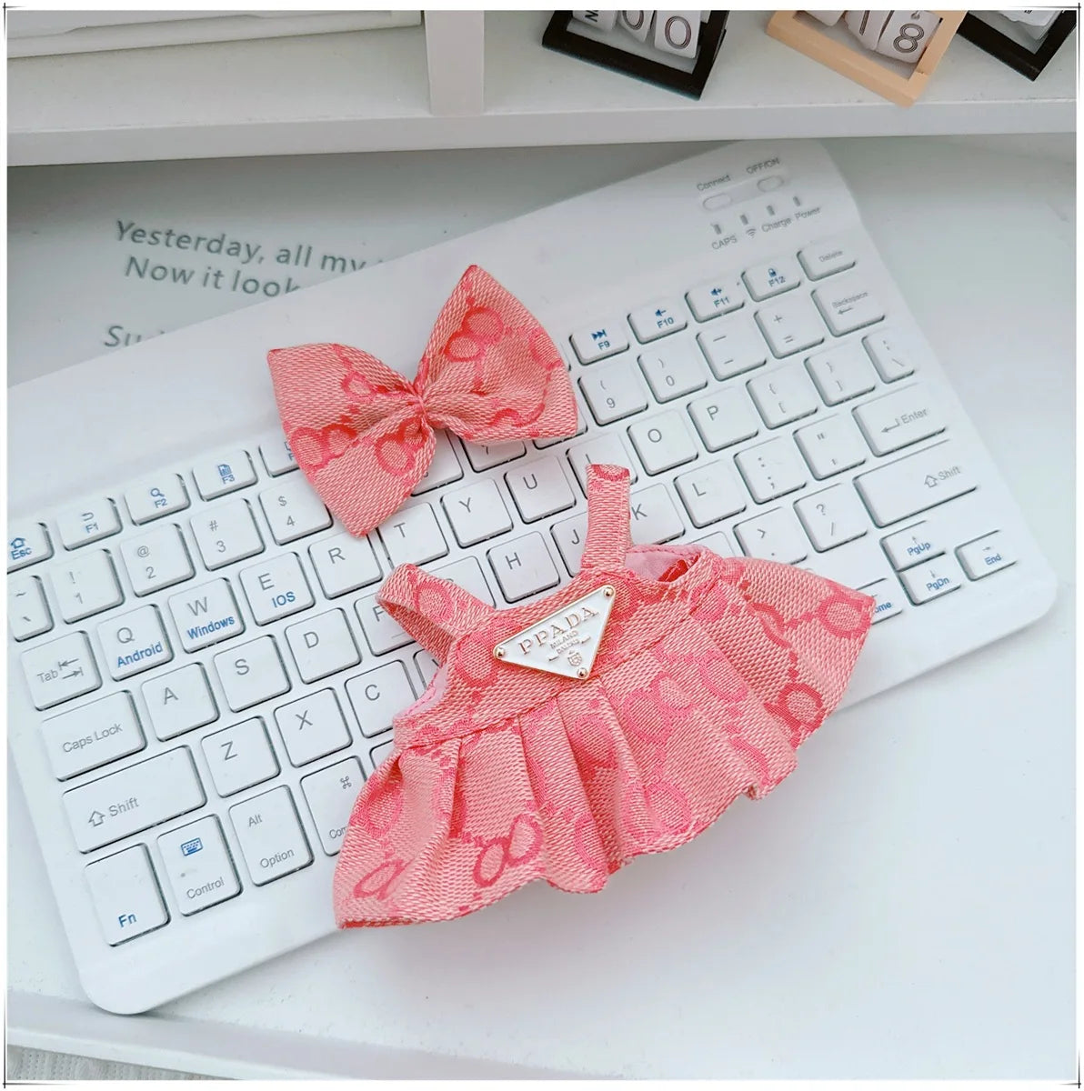 For 17cm Labubu Doll Clothes V1 V2 Doll Clothing Accessories Hat Overall Dress Shoes Bag Doll Accessories Sitting Party Game Toy