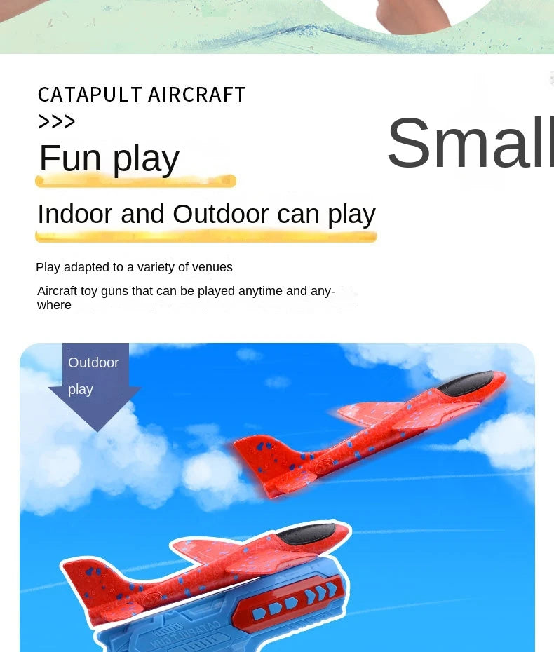 Children's Ejection Aircraft Toys Foam Aircraft Glider Parent-child Outdoor Games Toys Children's Gifts Foam Shooting Flying Toy