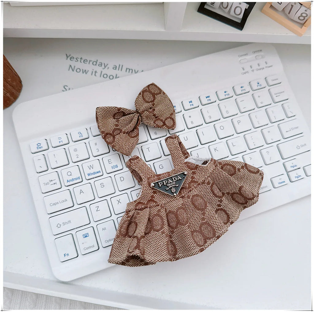 For 17cm Labubu Doll Clothes V1 V2 Doll Clothing Accessories Hat Overall Dress Shoes Bag Doll Accessories Sitting Party Game Toy