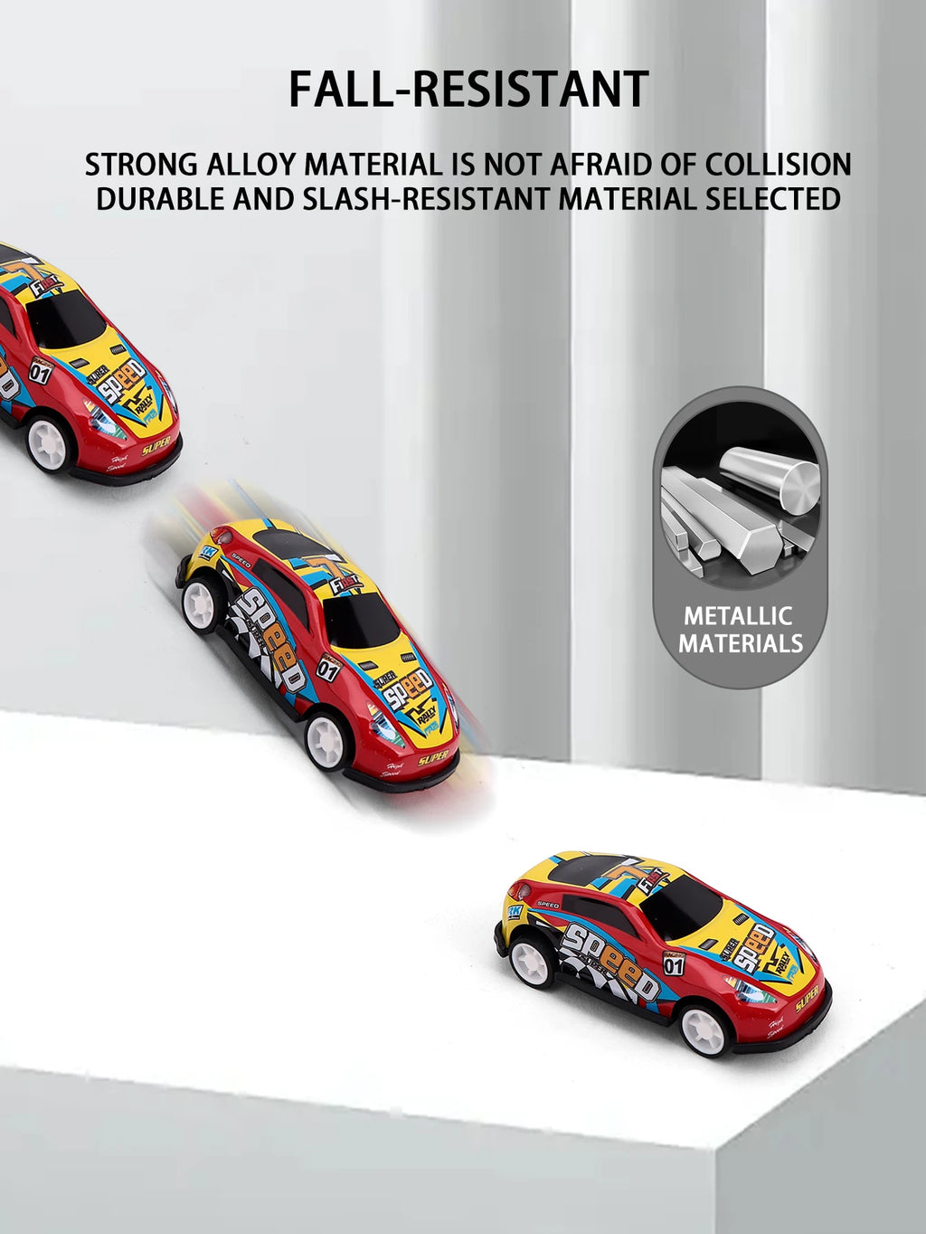 24PCS, 36PCS, 52PC, Car Toy Gift, Friction Return Alloy Racing Children's Car Toy with Storage Box
