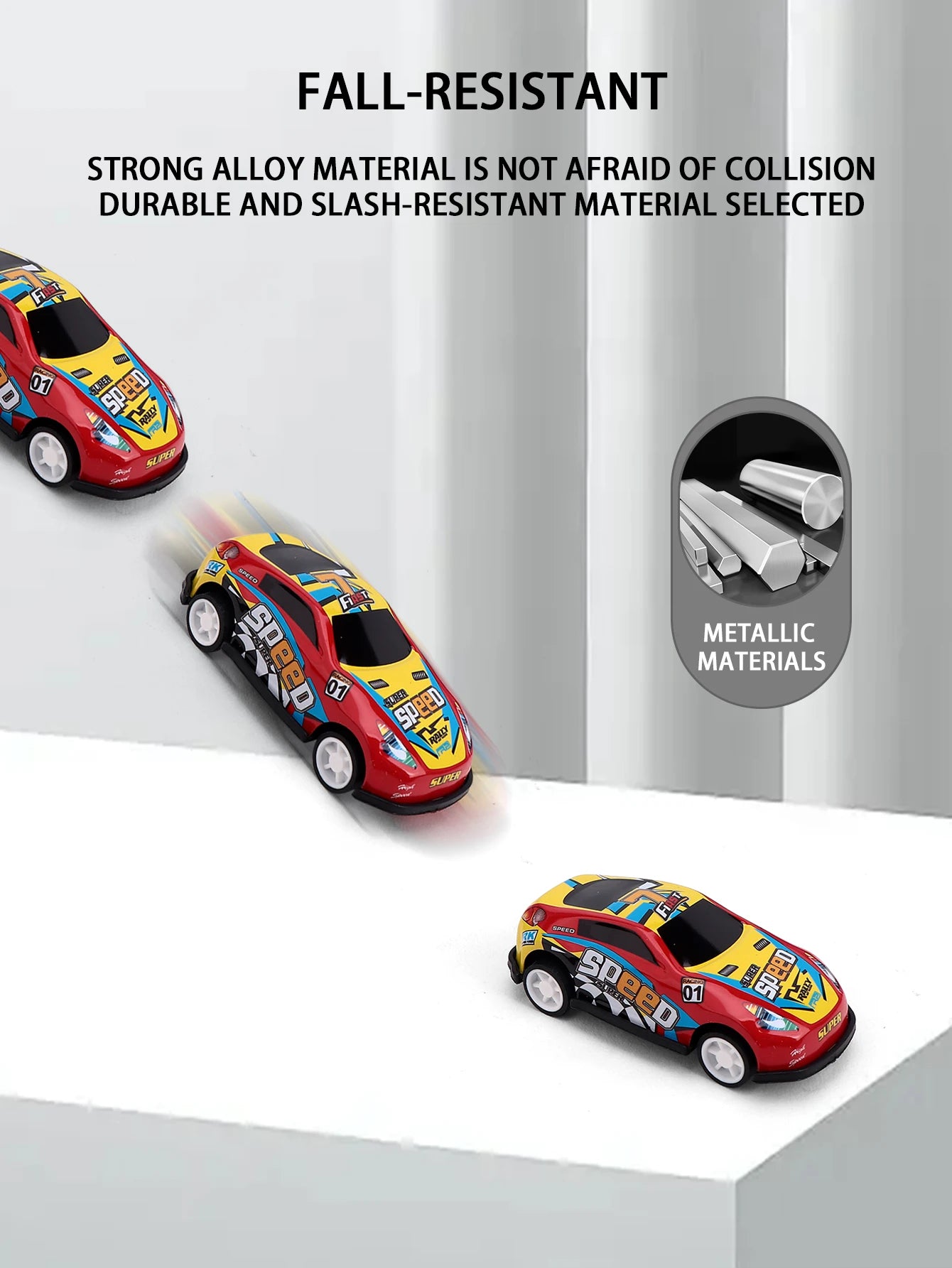 24PCS, 36PCS, 52PC, Car Toy Gift, Friction Return Alloy Racing Children's Car Toy with Storage Box