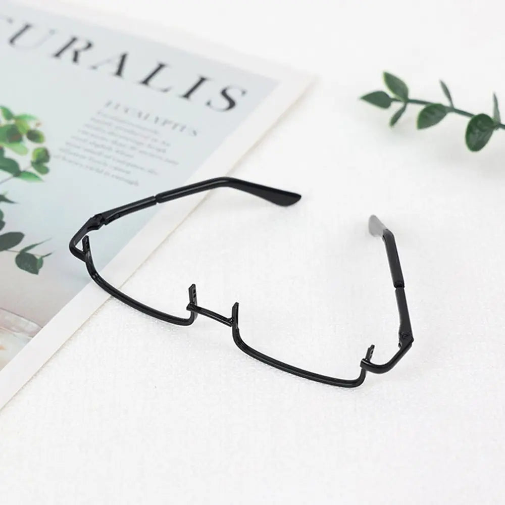 Half-frame Doll Glasses Creative Lensless Metal Plush Doll Eyeglasses Doll Accessories Fashion Pet Glasses for 20cm Dolls
