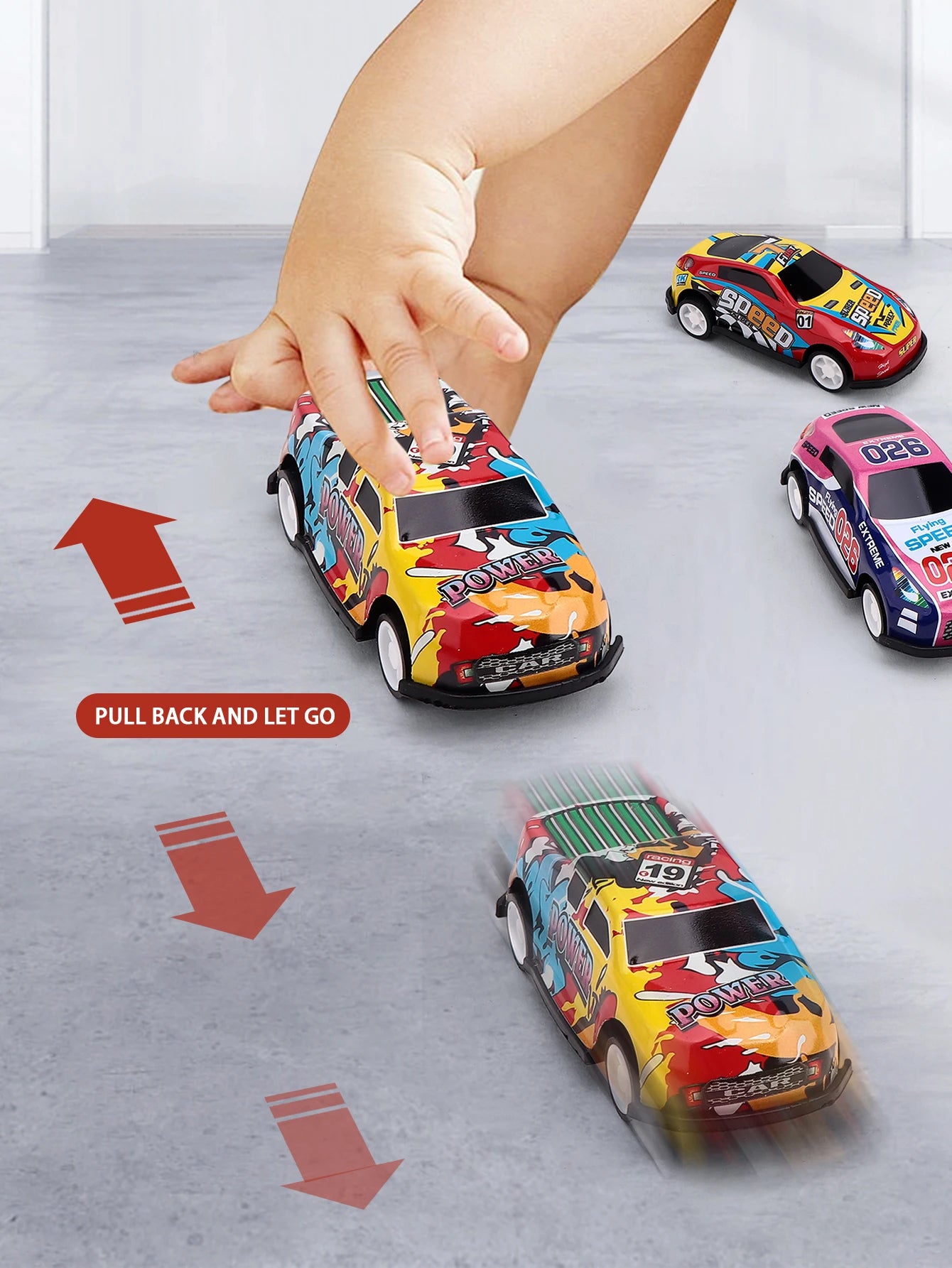 24PCS, 36PCS, 52PC, Car Toy Gift, Friction Return Alloy Racing Children's Car Toy with Storage Box