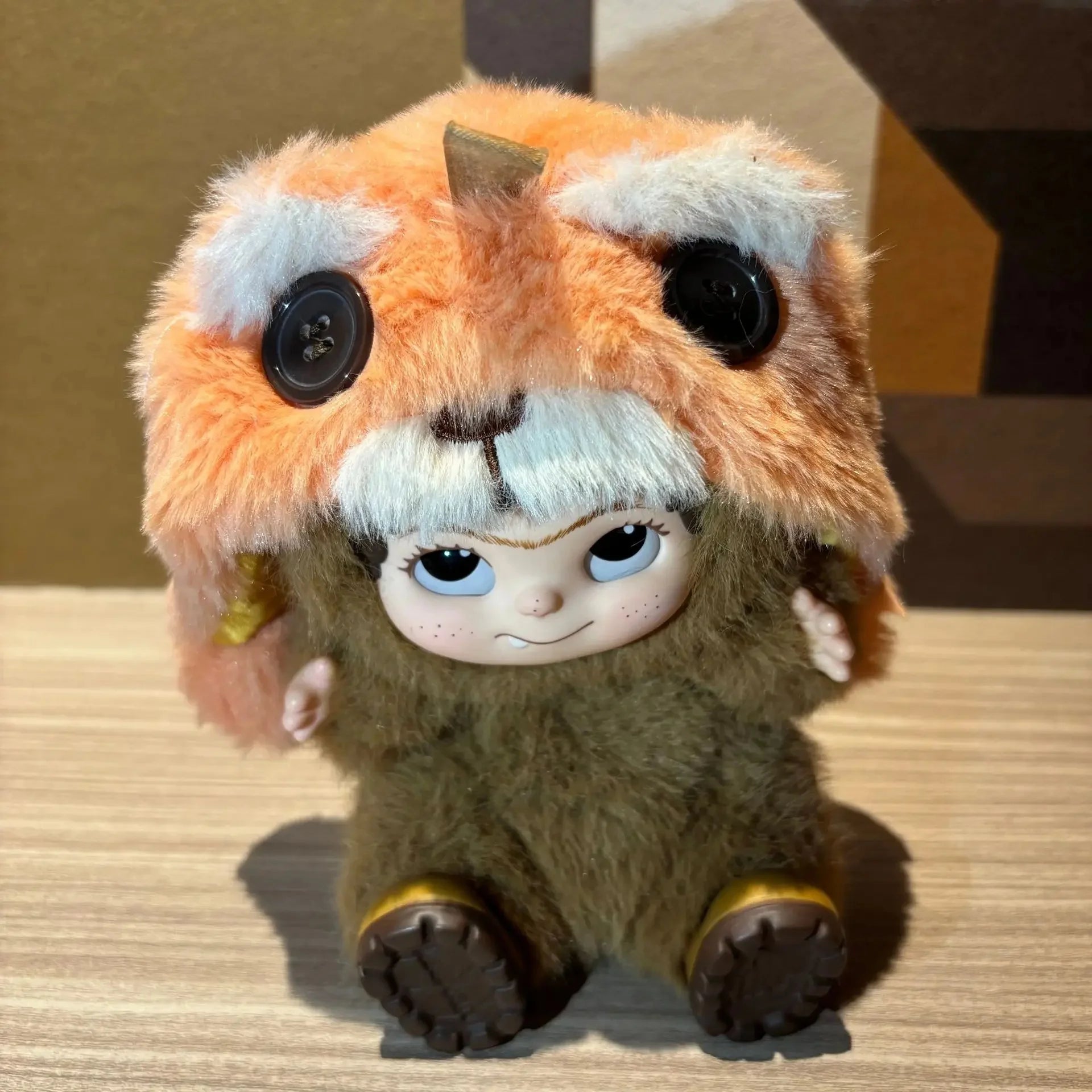 Wakuku Plush Doll Hat 20cm Soft Toy Headwear Doll Accessories Cute Furry Cap for Kids Playtime