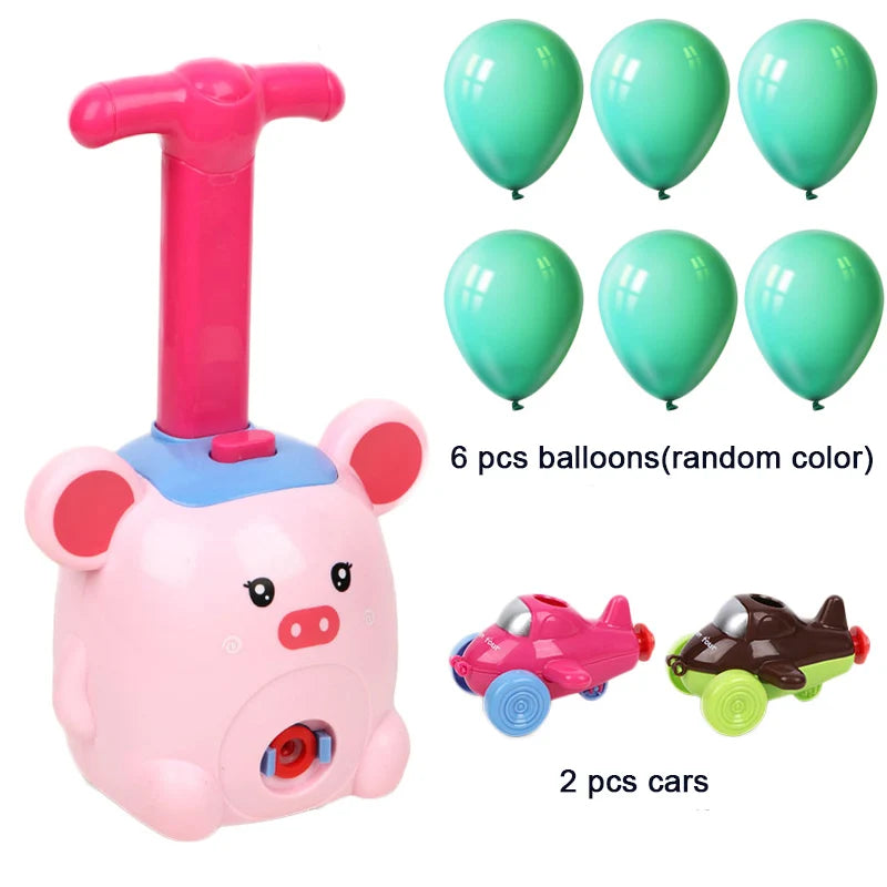 NEW Rocket Balloon Launch Tower Toy Inertia Air Power Balloon Car Science Experimen Puzzle Funny Educational Toys For Children