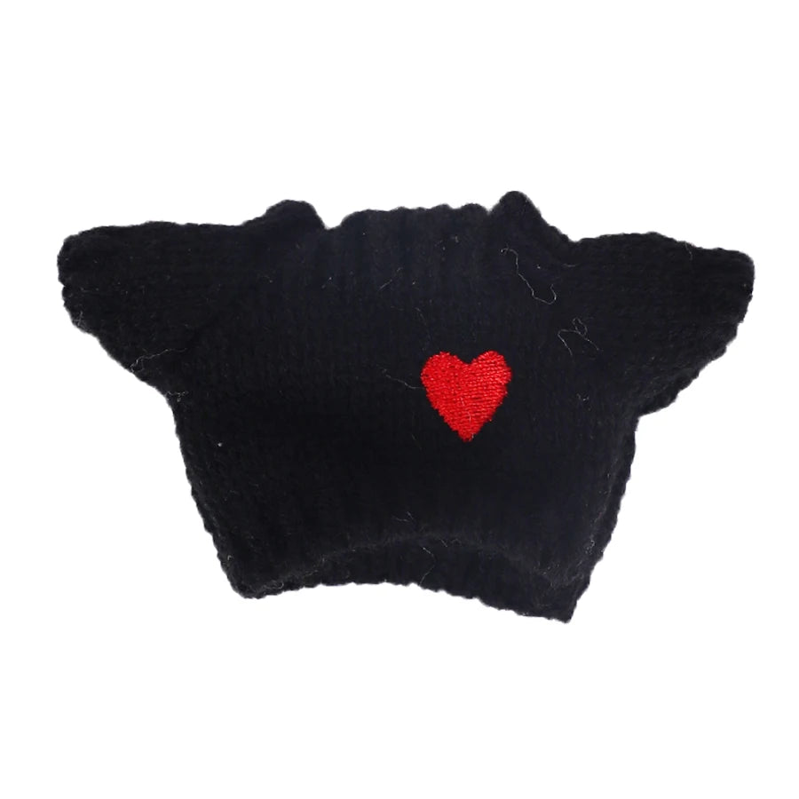 Doll Sweater+Woolen Hat For labubu 17cm Plush Doll Clothes Accessories Girl‘s Toys Birthday And Christmas Gift