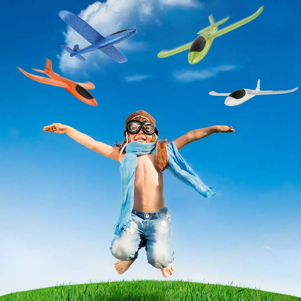 36cm48cm Large Foam Plane Glider Hand Throw Airplane Inertial EPP Bubble Planes Outdoor Launch Kids Toys for Children Boys Gift