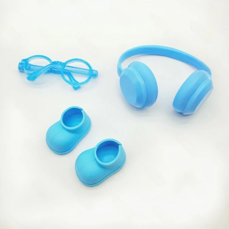 Suitable for Labubu Doll Clothing Accessories Mini Glasses Shoes Headphones V1 V2 V3 DIY Accessories Children's Toys Gifts