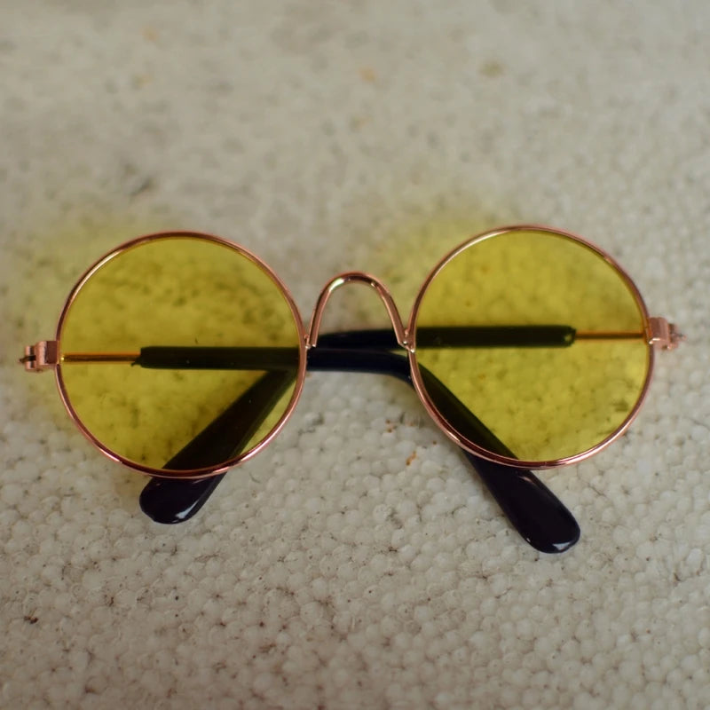 2022 New chirden toys pet toys Doll Cool Glasses Pet Sunglasses For doll Blyth American Grils Toy Photo Props
