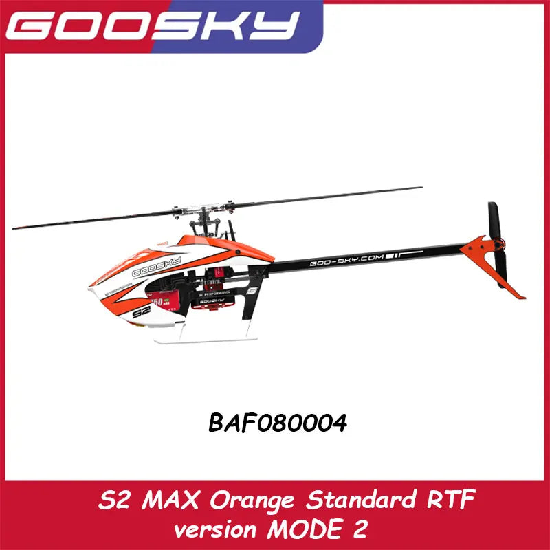 Goosky S2 Max Model Airplane 3d Remote Control Stunt Helicopter Dual Brushless Direct Drive Baf080001 Bnf/Rtf Toy Gift