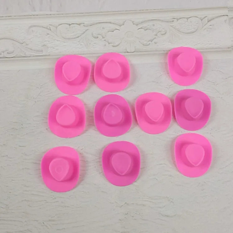 10Pcs Fashion Pink White Brown Mini Cowboy Doll Hat For Girls Dolls Accessories Kids Toys Gifts (Small for Barbie)
