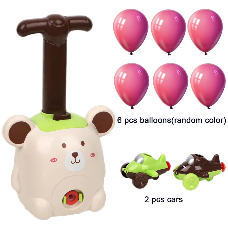 NEW Rocket Balloon Launch Tower Toy Inertia Air Power Balloon Car Science Experimen Puzzle Funny Educational Toys For Children