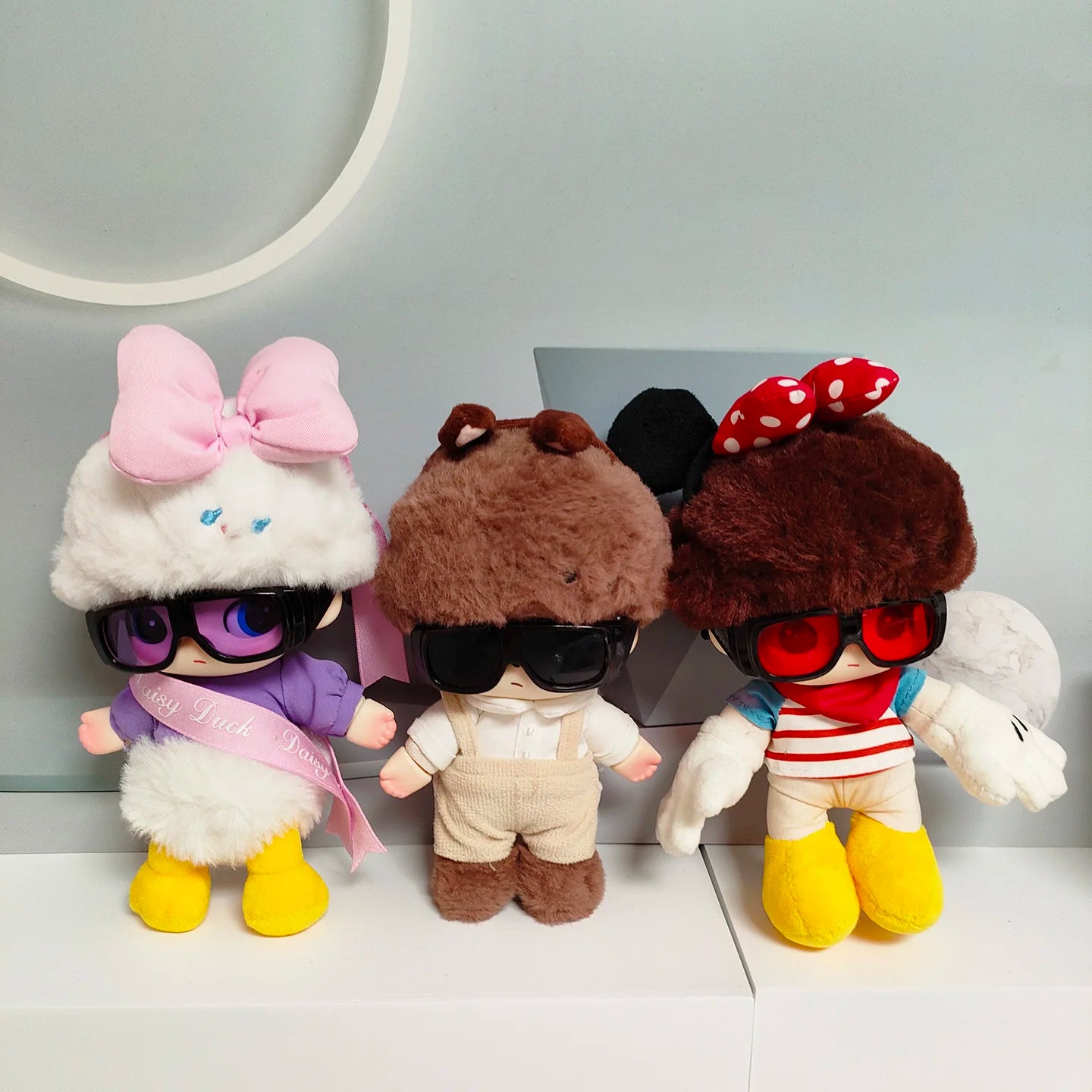 Doll Glasses 6.5cm Goggles Sunglasses for 17cm Labubu V1 V2 V3 Doll Accessories