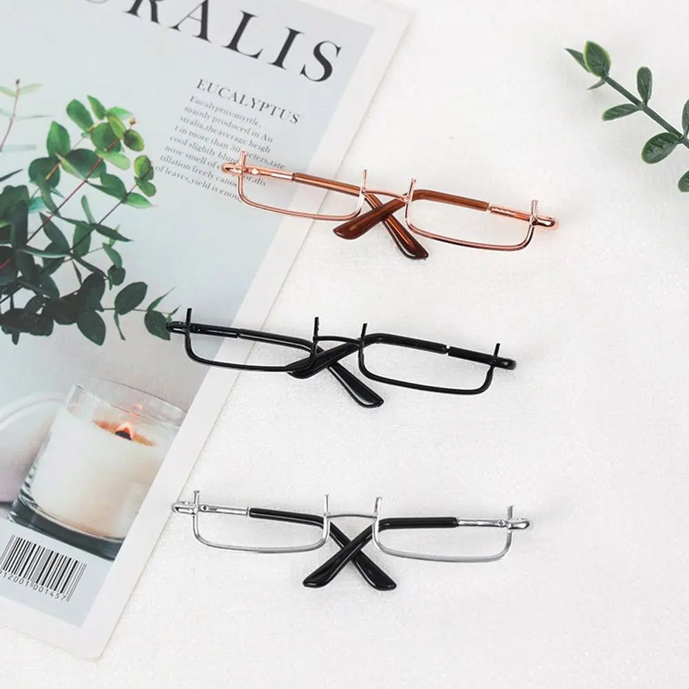 Half-frame Doll Glasses Creative Lensless Metal Plush Doll Eyeglasses Doll Accessories Fashion Pet Glasses for 20cm Dolls