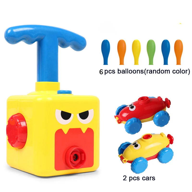 NEW Rocket Balloon Launch Tower Toy Inertia Air Power Balloon Car Science Experimen Puzzle Funny Educational Toys For Children