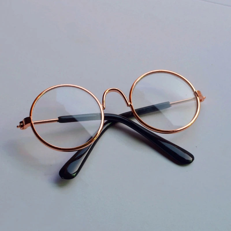 2022 New chirden toys pet toys Doll Cool Glasses Pet Sunglasses For doll Blyth American Grils Toy Photo Props