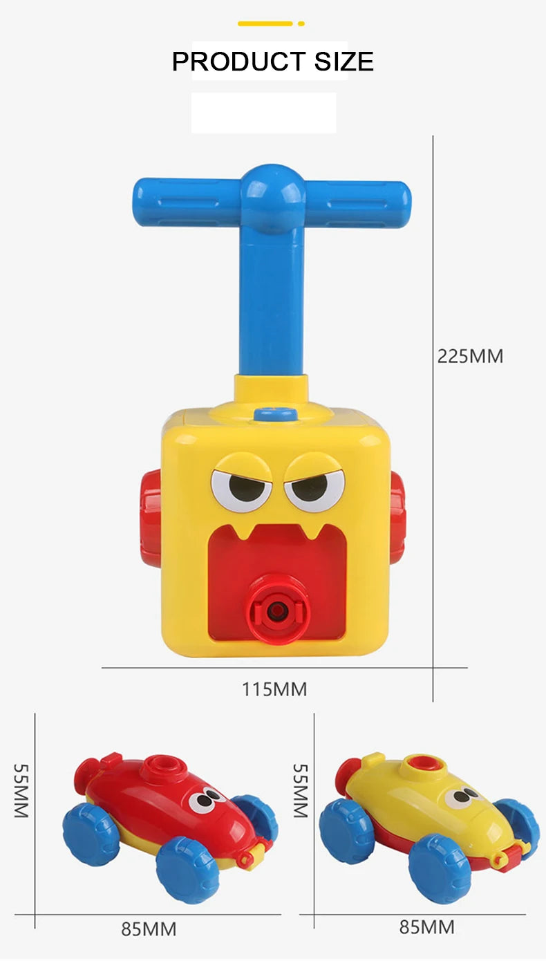 NEW Rocket Balloon Launch Tower Toy Inertia Air Power Balloon Car Science Experimen Puzzle Funny Educational Toys For Children