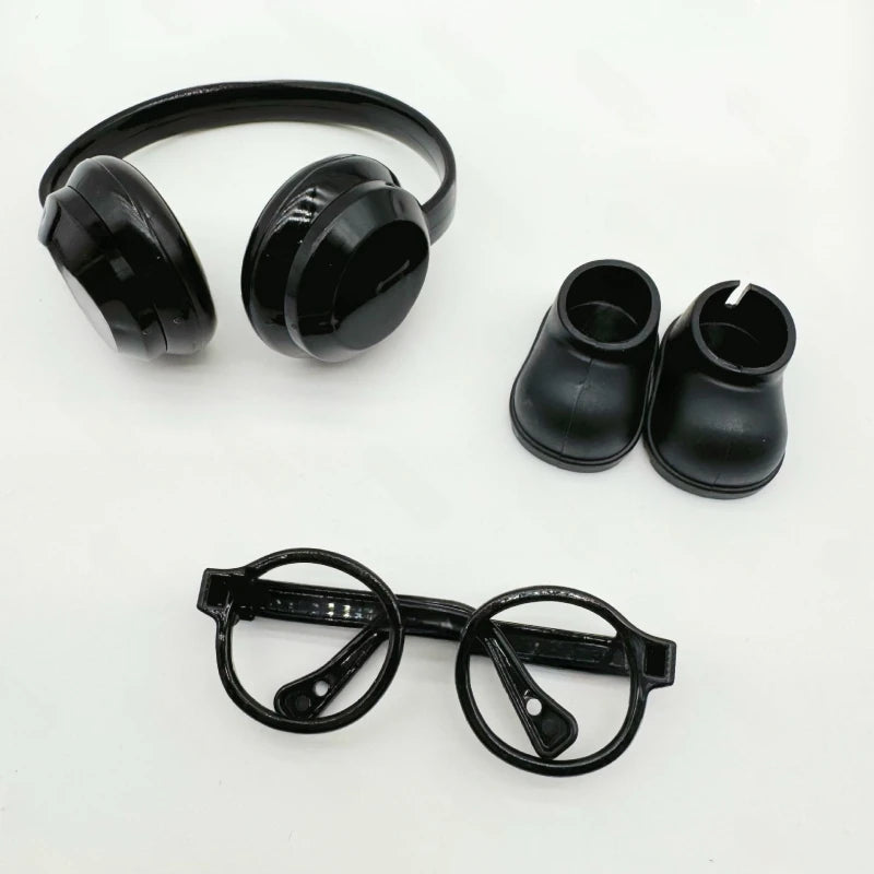 Suitable for Labubu Doll Clothing Accessories Mini Glasses Shoes Headphones V1 V2 V3 DIY Accessories Children's Toys Gifts