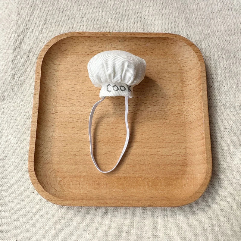 For 10CM Plush Doll Chef Hat Cute Mini Doll Hats DIY Dolls Decoration Accessories Dollhouse Scene Ornament Pretend Play Toys